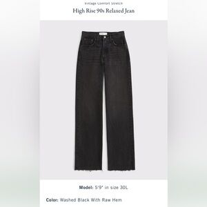 Abercrombie & Fitch Washed Black High Rise Jeans